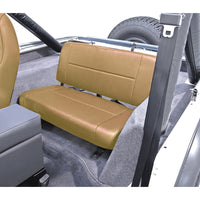 Thumbnail for Rugged Ridge Fixed Rear Seat Tan 55-95 Jeep CJ / Jeep Wrangler