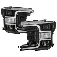 Thumbnail for Spyder 18-19 Ford F-150 Projector Headlights - Halogen Model Only - Black PRO-YD-FF15018-LB-BK