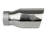 Thumbnail for aFe MACH Force-Xp Univ 304 SS Double-Wall Clamp-On Exhaust Tip - Polished - 3in Inlet - 4.5in Outlet