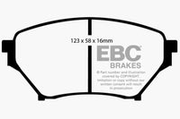 Thumbnail for EBC 01-03 Mazda Miata MX5 1.8 (Sports Suspension) Redstuff Front Brake Pads
