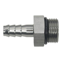 Thumbnail for DeatschWerks 8AN ORB Male to 5/16in Male Triple Barb Fitting (Incl O-Ring) - Anodized DW Titanium