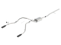 Thumbnail for Borla 14 Silv/Sierra 1500 C/B Touring Exh/2.75in in muff 2.25inout 4inTIp SS Rear Exit-Black Chrome