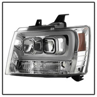 Thumbnail for Spyder 07-14 Chevy Suburban/1500/2500/Tahoe V2 Projector Headlights Chrome PRO-YD-CSUB07V2-DRL-C