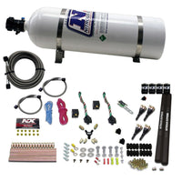 Thumbnail for Nitrous Express 4 Cyl SX2 Nozzle Nitrous Kit (100-300HP x 2) w/15lb Bottle