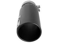 Thumbnail for aFe SATURN 4S 4in SS Intercooled Exhaust Tip - Black 4in In x 5in Out x 12in L Bolt-On