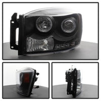 Thumbnail for Spyder Dodge Ram 1500 06-08/Ram 2500 06-09 Projector Headlights LED Halo LED Blk PRO-YD-DR06-HL-BK