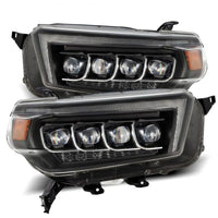 Thumbnail for AlphaRex 10-13 Toyota 4Runner NOVA LED Projector Headlights Plank Style Black w/Seq Signal/DRL