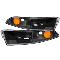 Thumbnail for ANZO 1993-2002 Chevrolet Camaro Euro Parking Lights Black w/ Amber Reflector