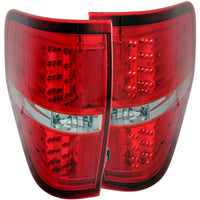 Thumbnail for ANZO 2009-2014 Ford F-150 LED Taillights Red/Clear