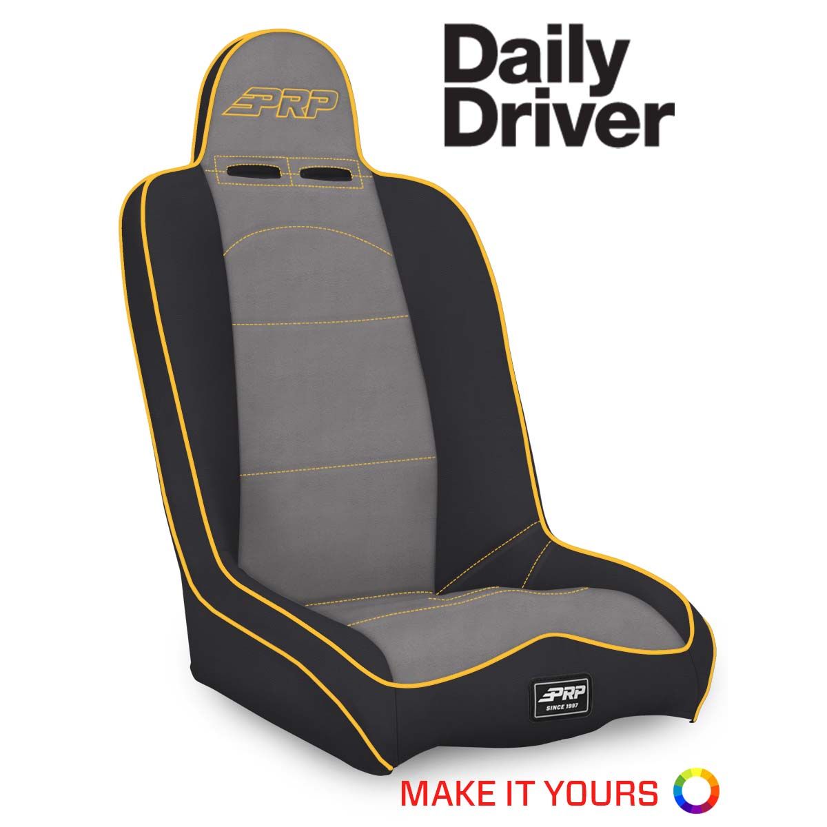 PRP Daily Driver High Back Extra Wide Suspension Seat