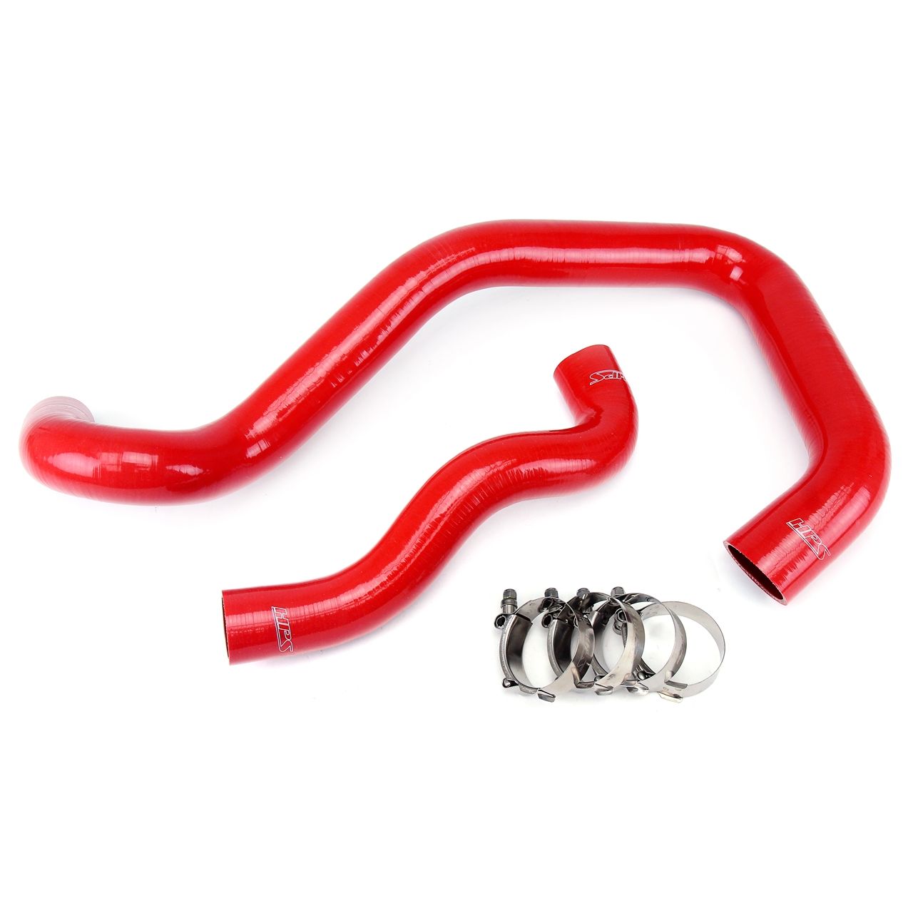 HPS Red Reinforced Silicone Radiator Hose Kit Coolant for Ford 03-07 Excursion 6.0L Diesel w/ Mono Beam Suspension