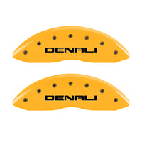 Thumbnail for MGP 4 Caliper Covers Engraved Front & Rear Denali Yellow finish black ch