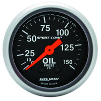 Thumbnail for Autometer Sport Comp 52mm Mechanical 0-150 PSI Oil Pressure Gauge
