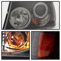 Thumbnail for Spyder Ford Ranger 01-11 1PC Projector Headlights LED Halo LED Blk Smke PRO-YD-FR01-1PC-HL-BSM