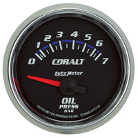 Thumbnail for Autometer Cobalt 52mm 0-7 BAR Short Sweep Electric Oil Pressure Gauge