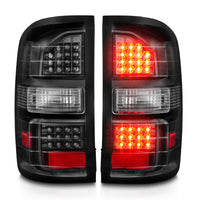 Thumbnail for ANZO 2014-2018 GMC Sierra LED Tail Lights Black Housing Clear Lens