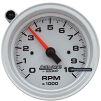 Thumbnail for AutoMeter Tachometer Gauge 10K RPM 3 3/4in Pedestal w/Ext. Shift-Light - Silver Dial/Black Case