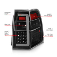 Thumbnail for ANZO 07-17 Ford Expedition LED Taillights w/ Light Bar Black Housing Clear Lens