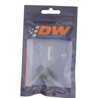 Thumbnail for DeatschWerks 8AN Male Flare to M14 X 1.5 Male Metric Adapter (Incl Washer) - Anodized Matte Black