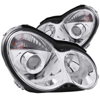 Thumbnail for ANZO 2001-2007 Mercedes Benz C Class W203 Projector Headlights Chrome