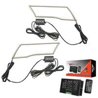 Thumbnail for Oracle 09-18 Dodge Ram Switchback Quad Headlight Halo Kit - RGB+A + w/ 2.0 Controller SEE WARRANTY