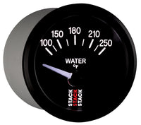 Thumbnail for Autometer Stack 52mm 100-250 Deg F 1/8in NPTF Electric Water Temp Gauge - Black