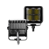 Thumbnail for Go Rhino Xplor Blackout Series Cube LED Flood Light Kit (Surface/Threaded Stud Mnt) 2x2 - Blk (Pair)