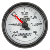 Thumbnail for Autometer Phantom II Gauge Vac/Boost 2 1/16in -1 - +2 Bar Mechanical Phantom II