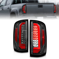 Thumbnail for ANZO 15-21 Chevrolet Colorado Full LED Tail Lights w/ Red Lightbar Black Housing Clear Lens