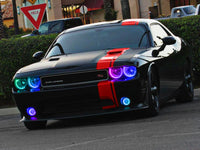 Thumbnail for Oracle Dodge Challenger 08-14 LED Waterproof Halo Kit - ColorSHIFT w/o Controller SEE WARRANTY