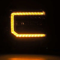 Thumbnail for AlphaRex 14-18 GMC Sierra NOVA LED Proj Headlights Plnk Style Alpha Blk w/Activ Light/Seq Signal/DRL