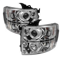 Thumbnail for Spyder Chevy Silverado 1500 07-13 Projector Headlights LED Halo LED Chrm PRO-YD-CS07-HL-C