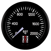 Thumbnail for Autometer Stack 52mm 0-2000 Deg F Pro Stepper Motor Exhaust Gas Temp Gauge - Black