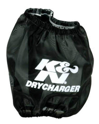 Thumbnail for K&N Drycharger Air Filter Wrap-Round Tapered Black 4.75in Base ID x 4.5in Top ID x 4.75in H