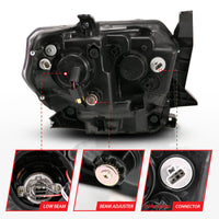 Thumbnail for ANZO 14-17 Toyota Tundra Plank Style Projector Headlights Chrome w/ Amber