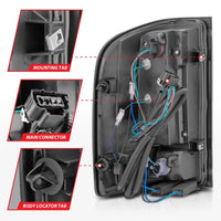 Thumbnail for ANZO 2007-2013 Chevrolet Silverado1500/ 2500/ 3500 LED Tail Lights w/ Light Bar Black Housing Smoke