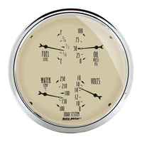 Thumbnail for AutoMeter Gauge Quad 5in. 0 Ohm(e) to 90 Ohm(f)Elec Antique Beige