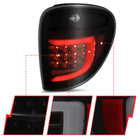 Thumbnail for ANZO 2004-2007 Dodge Grand Caravan LED Tail Lights w/ Light Bar Black Housing Smoke Lens