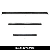 Thumbnail for Go Rhino Xplor Blackout Series Sgl Row LED Light Bar (Side/Track Mount) 39.5in. - Blk