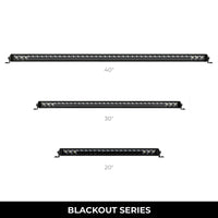 Thumbnail for Go Rhino Xplor Blackout Series Sgl Row LED Light Bar (Side/Track Mount) 31.5in. - Blk
