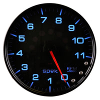 Thumbnail for Autometer Spek-Pro Gauge Tachometer 5in 11K Rpm W/Shift Light & Peak Mem Black/Black
