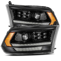 Thumbnail for AlphaRex 09-18 Dodge Ram 2500HD LUXX LED Proj Headlights Plank Style Black w/Seq Signal/Smoked DRL