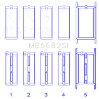 Thumbnail for King gm 496ci/8.1L 16v (Size STD) Performance Main Bearing Set