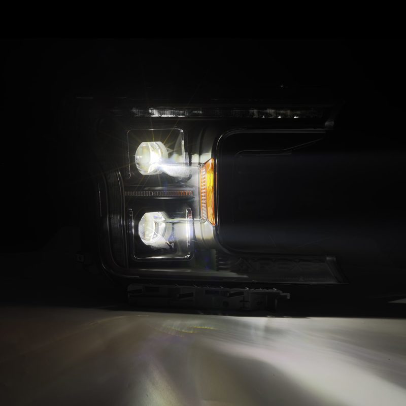 AlphaRex 18-20 Ford F-150 (Req. Conv F150 w/Stock LED) LUXX LED Proj HL Blk Actv Lgt Seq Sig SB DRL
