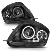 Thumbnail for ANZO 2000-2005 Mitsubishi Eclipse Projector Headlights w/ Halo Black