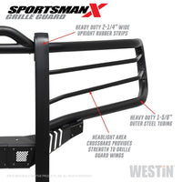 Thumbnail for Westin 19-21 Ram 1500 Sportsman X Grille Guard - Textured Black (Excluding Classic & Rebel)