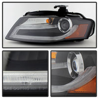Thumbnail for Spyder Audi A4 09-12 Projector Headlights Xenon/HID Model Only - DRL LED Blk PRO-YD-AA408-HID-DRL-BK