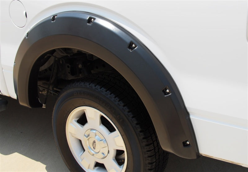 Lund 09-14 Ford F-150 (Excl Raptor) RX-Rivet Style Smooth Elite Series Fender Flares - Black (2 Pc.)