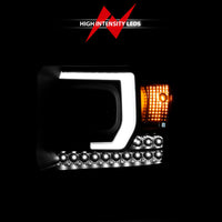 Thumbnail for ANZO 2014-2015 Gmc Sierra 1500HD Projector Plank Style Headlight Black W/ Drl