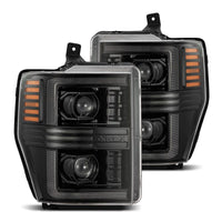 Thumbnail for AlphaRex 08-10 Ford F250-550 PRO-Series Projector headlights Alpha-Black w/Activ Light/Seq Signal